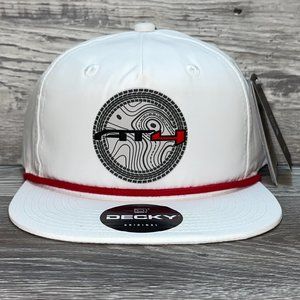 GMC AT4 Topo 3D Classic Rope Hat- White/ Red